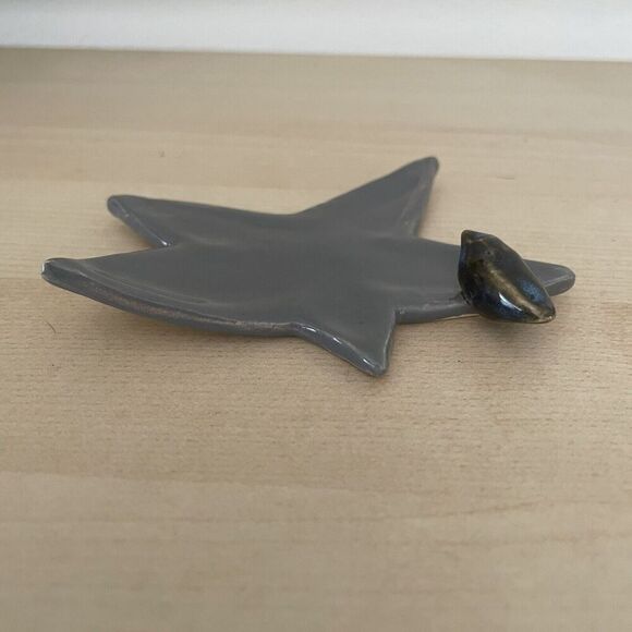 Handmade Jewelry Trinket Dish Star Birds Ceramic Clay Signed “Lean Dog Pottery” - Picture 6 of 10